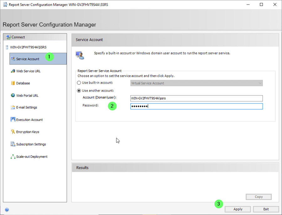 Configure Service Account