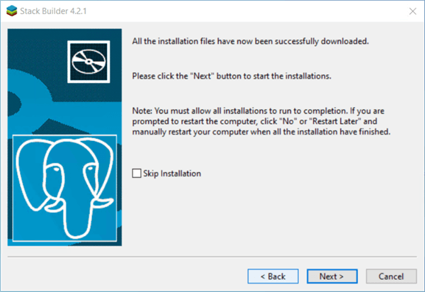 IaaS - Azure PostgreSQL - finished download