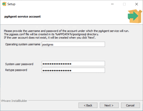IaaS - Azure PostgreSQL - pgAgent service account