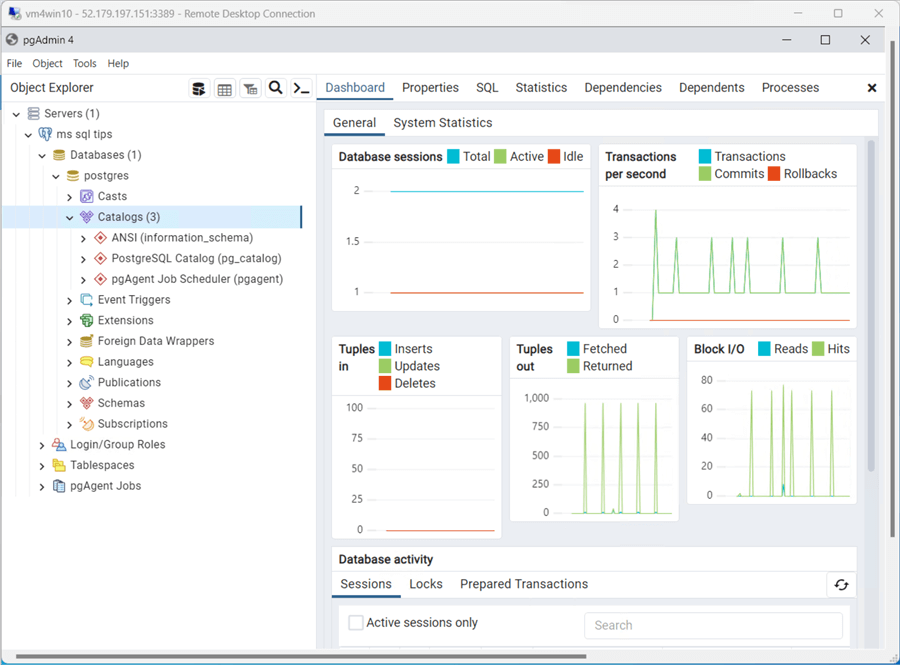 IaaS - Azure PostgreSQL - successful remote connection to PostgreSQL database