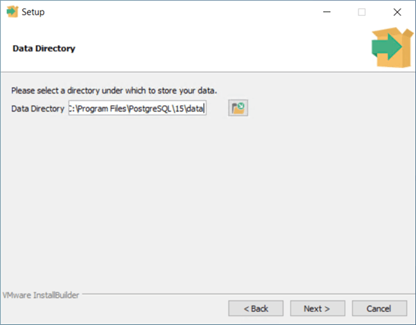 IaaS - Azure PostgreSQL - data directory