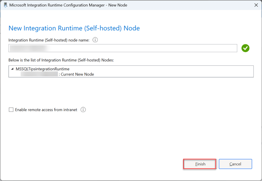 Finish setting up self-hosted node