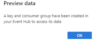 key and consumer group have been generated