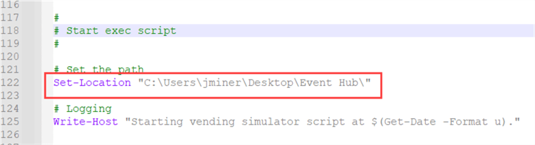 change working directory