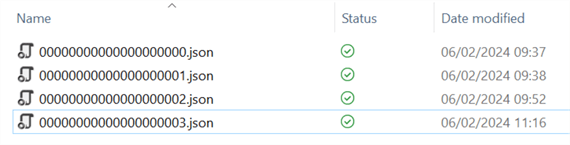 another transaction log file, 4 in total