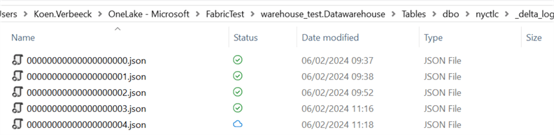 another log file added to the transaction log, 5 in total