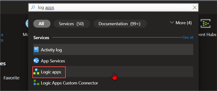 Search logic apps