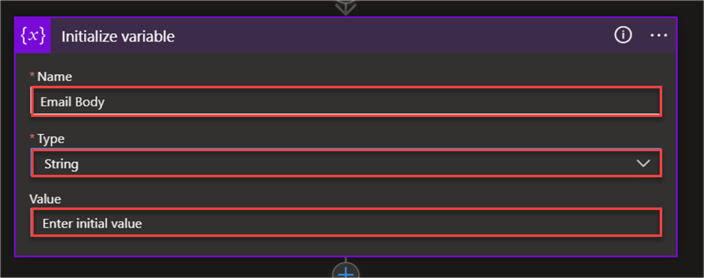 Initialize variable