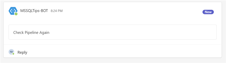 BOT message in Teams