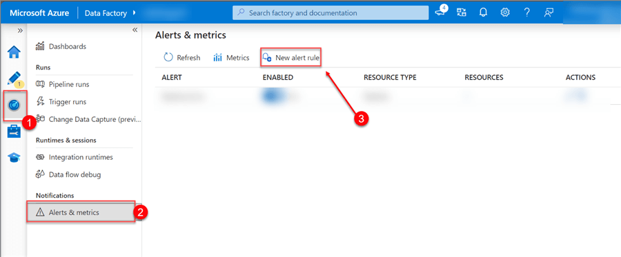 Create pipeline alert & metrics