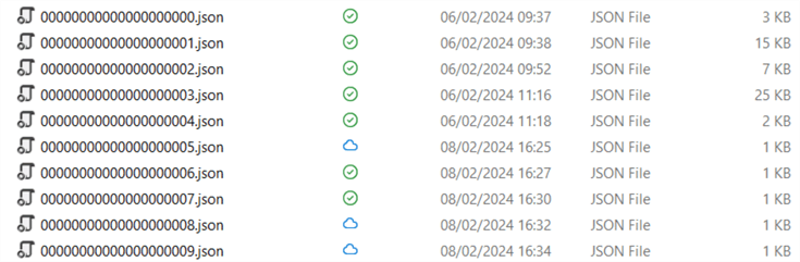 exactly 10 transaction log files
