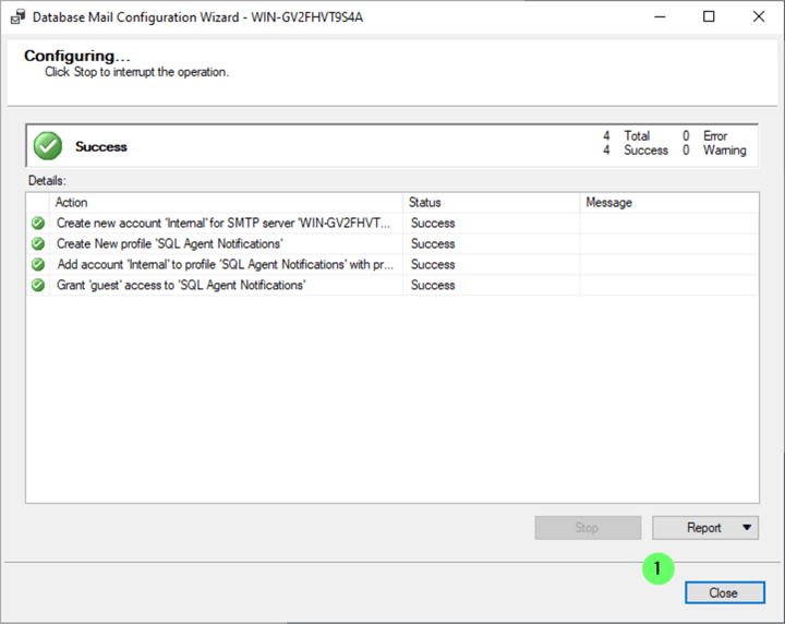 database mail configure