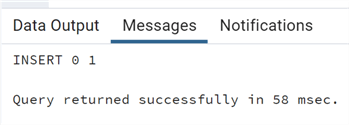 PostgreSQL query results