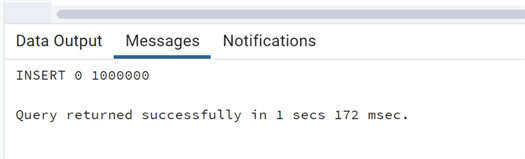PostgreSQL query results