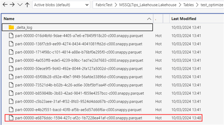 data compaction has added an additional parquet file to onestorage