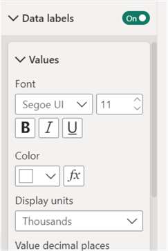 Data labels option