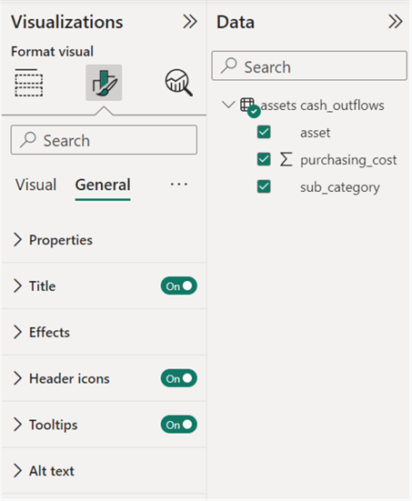 General formatting options