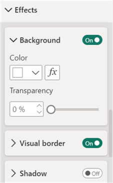 Effects option