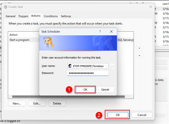 Set Login information