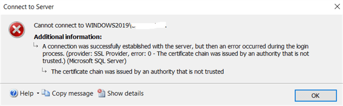 Connection error