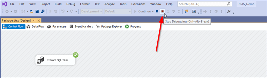 Stop debugging