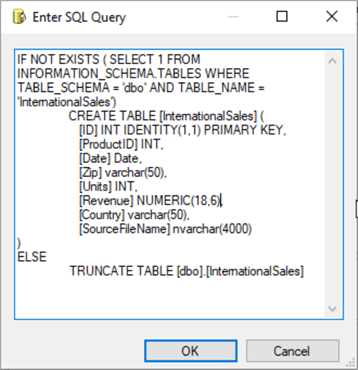 Correction SQL statement