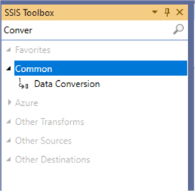 SSIS toolbox