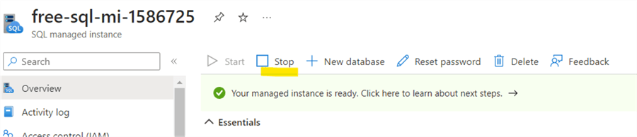 Get Azure SQL Managed Instance free for 12 months