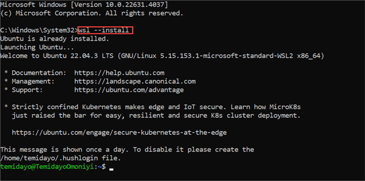 Install WSL