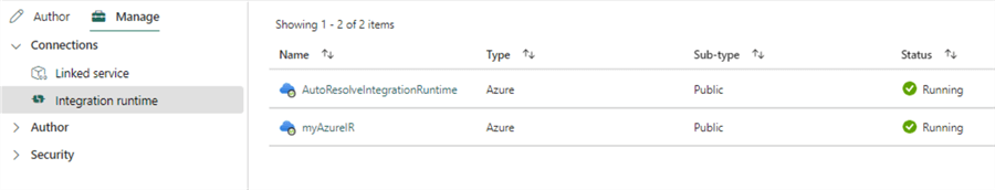 integration runtimes in mounted ADF