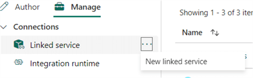 add new linked service in mounted ADF