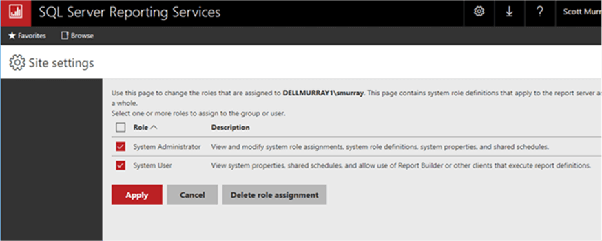 system roles - Description: system roles