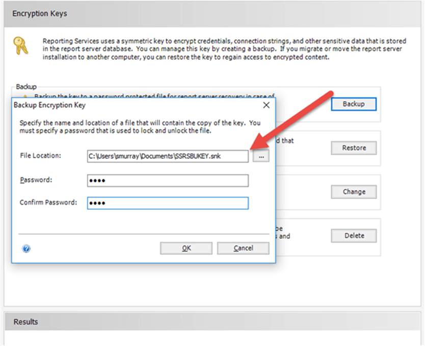 SSRS 2017 Backup and Encryption Key Maintenance