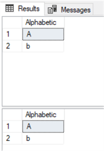regex query results