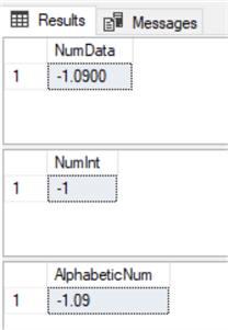 regex query results