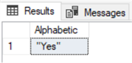 regex query results