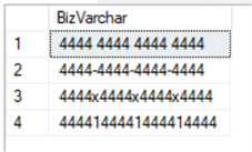 regex query results