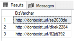 regex query results