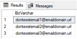 regex query results