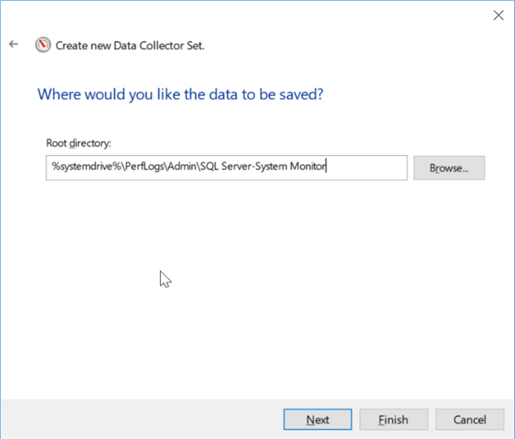 create new data collector set