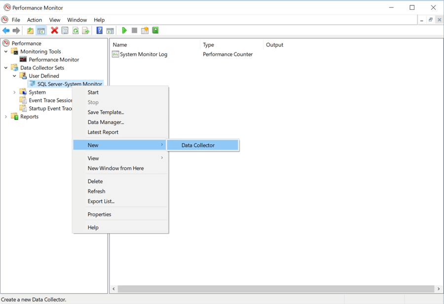create new data collector