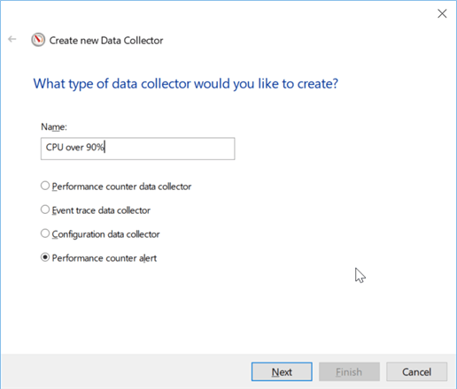 create new data collector set