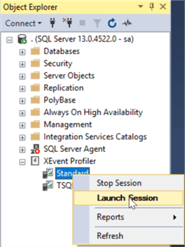 extended events captured data using xevent profiler