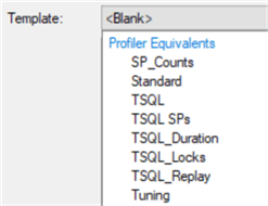 extended events built-in templates