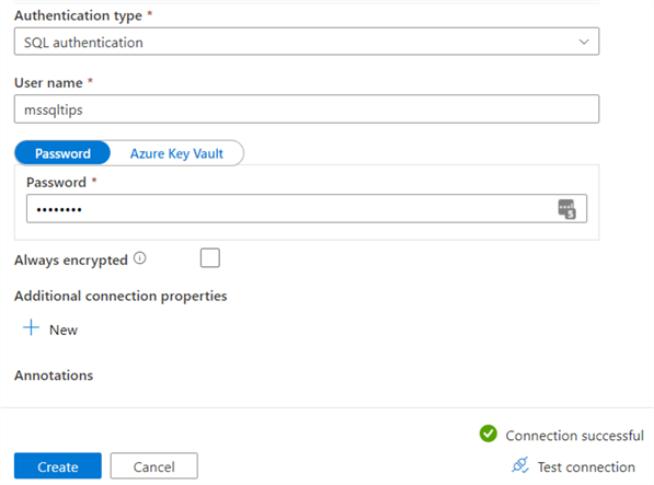 supply authentication details