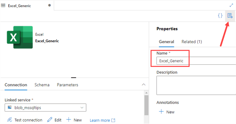 change dataset name