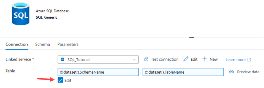 add params to SQL dataset