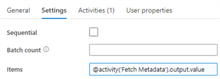 items configured