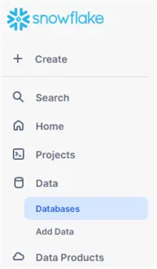 databases in menu