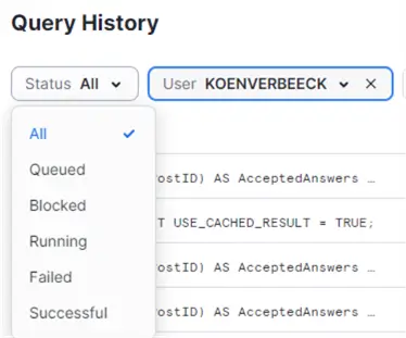 history filters